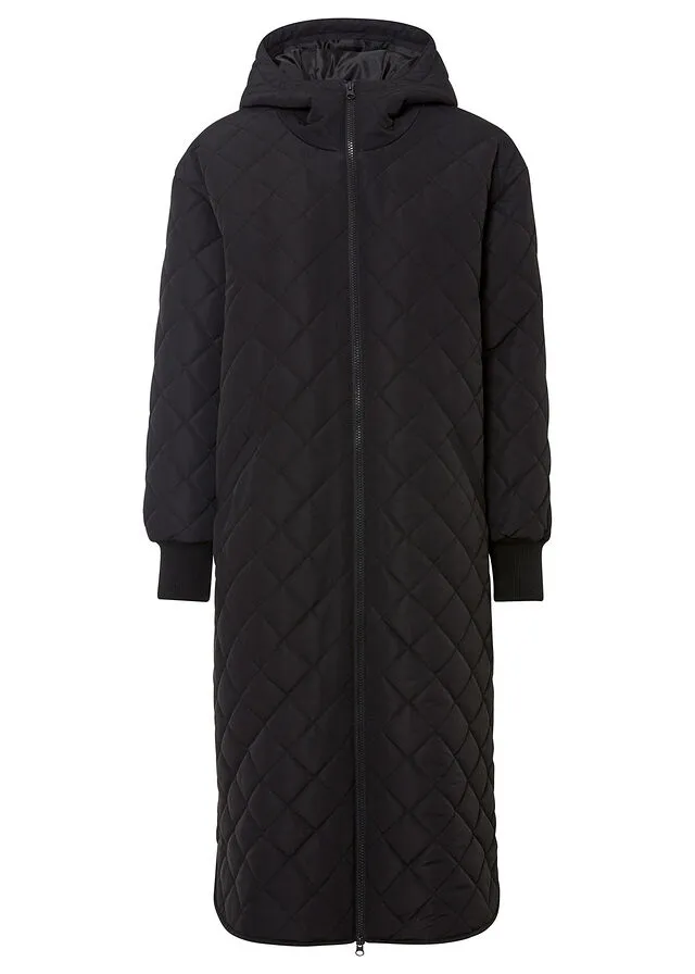 Abrigo acolchado oversize Negro