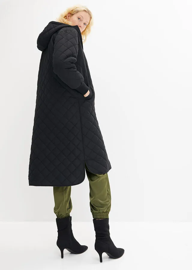 Abrigo acolchado oversize Negro