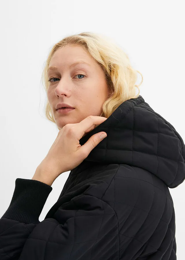 Abrigo acolchado oversize Negro