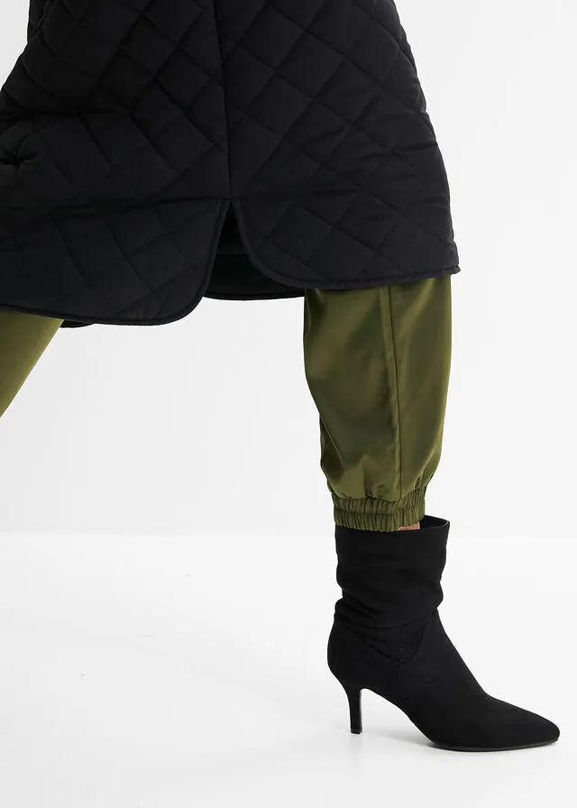 Abrigo acolchado oversize Negro