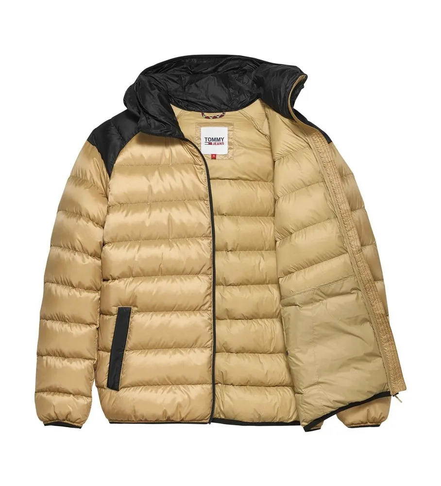 Abrigo de plumón beige