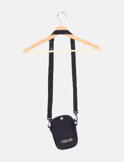 Adidas Mini bandolera negra estampado logo