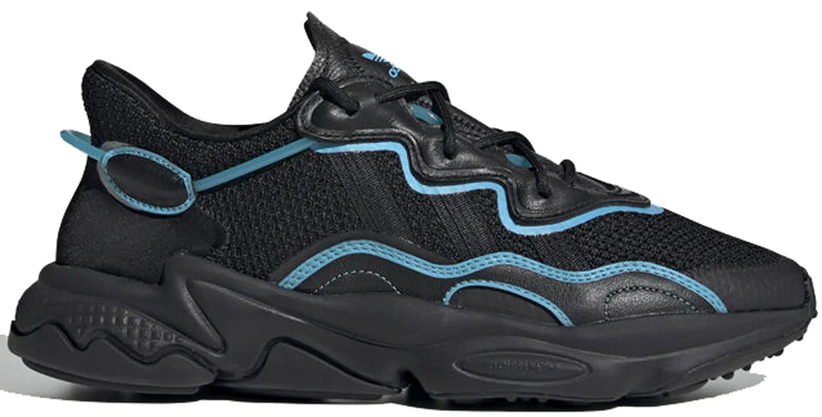 adidas Originals Ozweego Core Black Bright Cyan