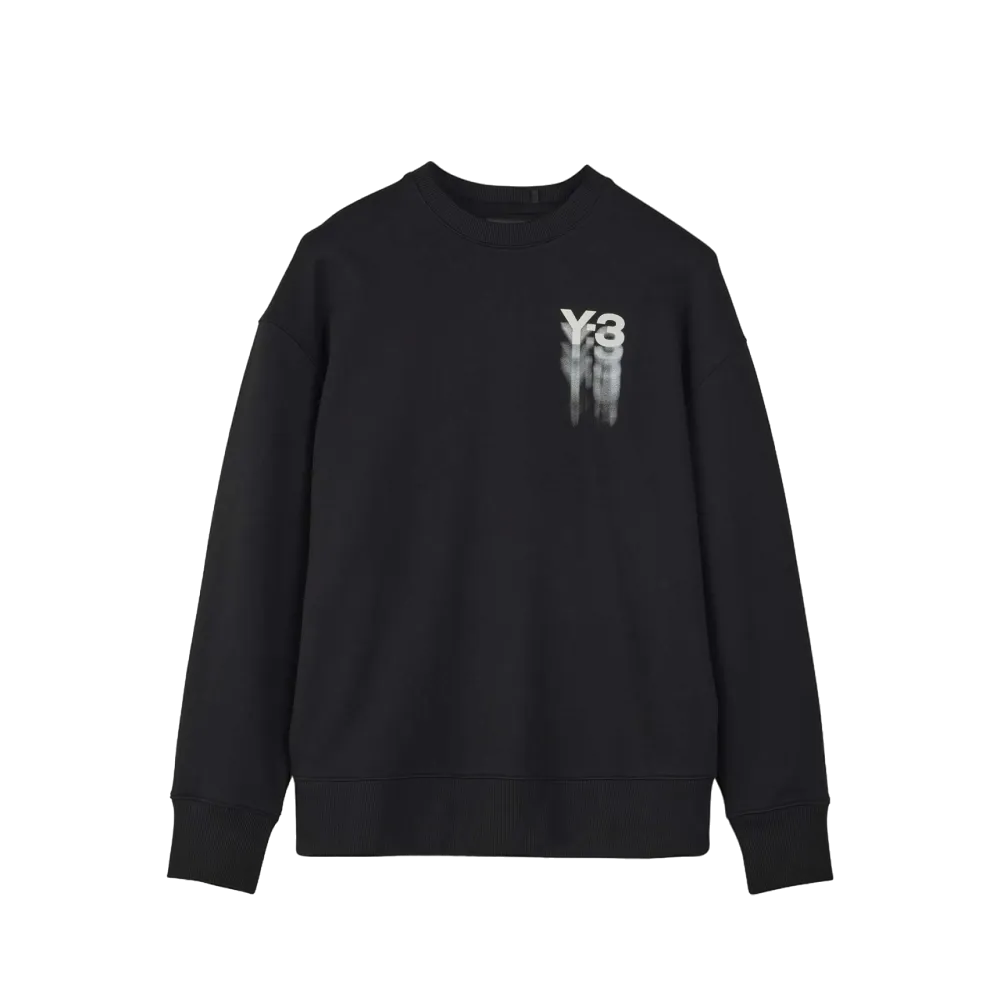 ADIDAS Y3 GRAPHICS CREW BLACK IZ3171