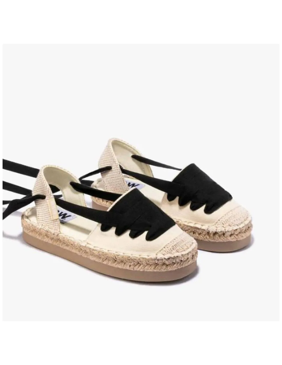 B&W  SANDALIA ROMANA ESPARTO ATADA BEIGE NEGRO