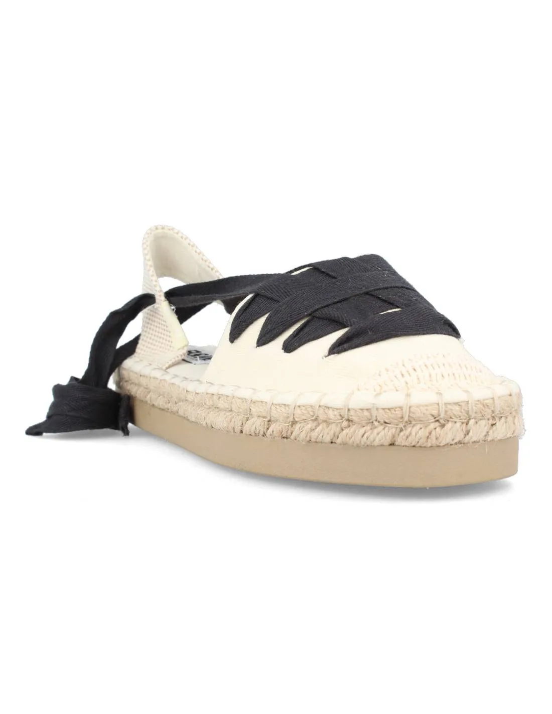 B&W  SANDALIA ROMANA ESPARTO ATADA BEIGE NEGRO