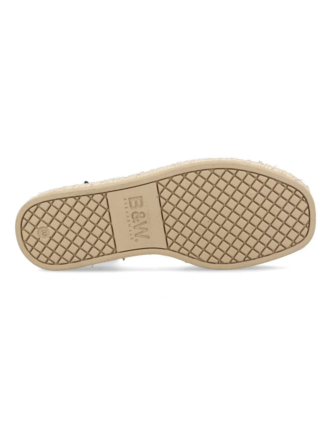 B&W  SANDALIA ROMANA ESPARTO ATADA BEIGE NEGRO