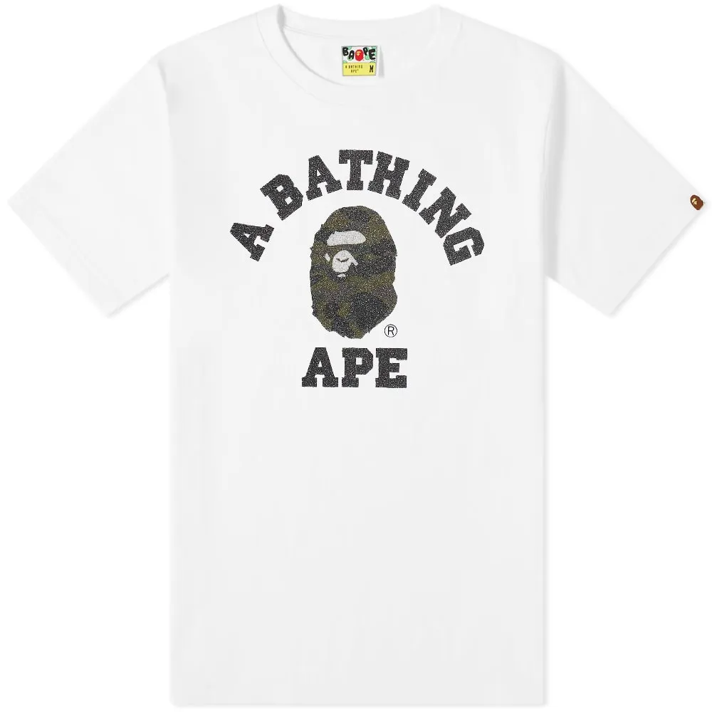 BAPE Glass Beads 1st Camo College Tee