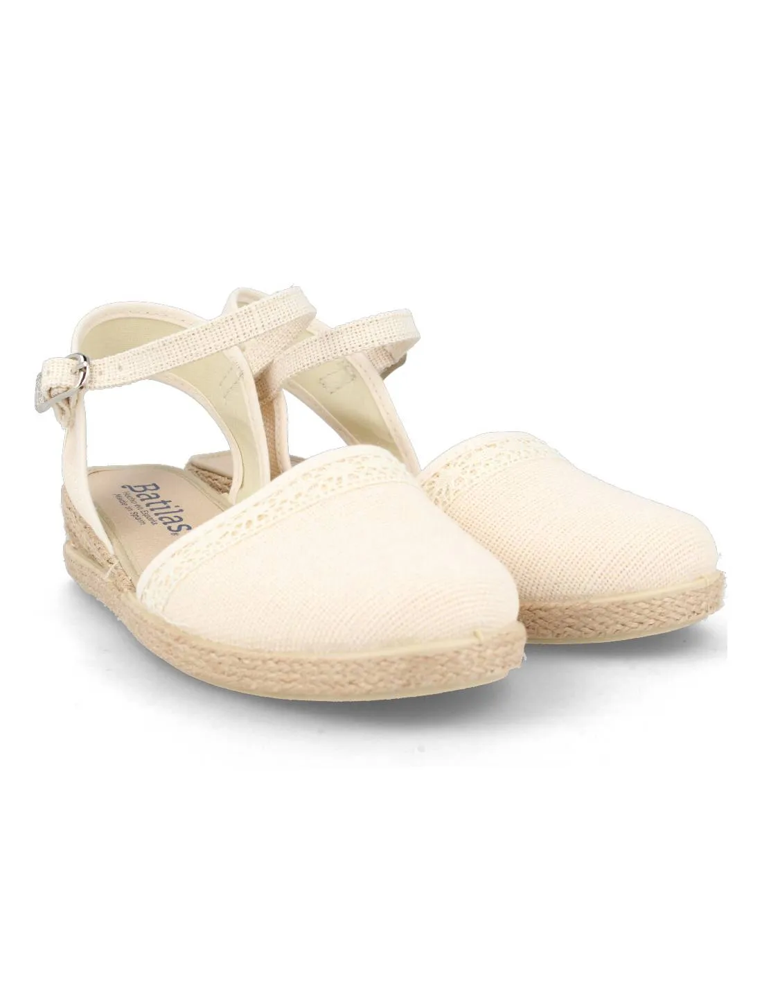 BATILAS  VALENCIANA CUñA HEBILLA BEIGE