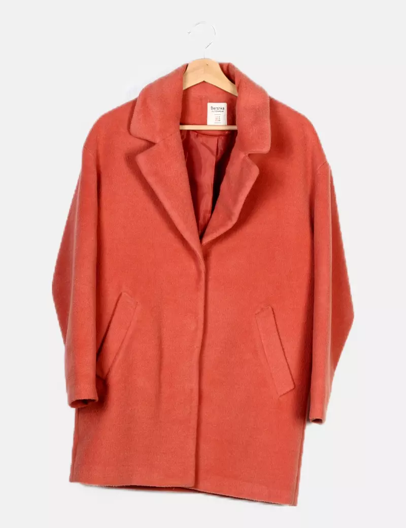Bershka Abrigo naranja casual