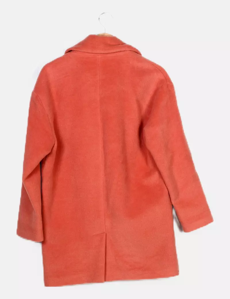 Bershka Abrigo naranja casual
