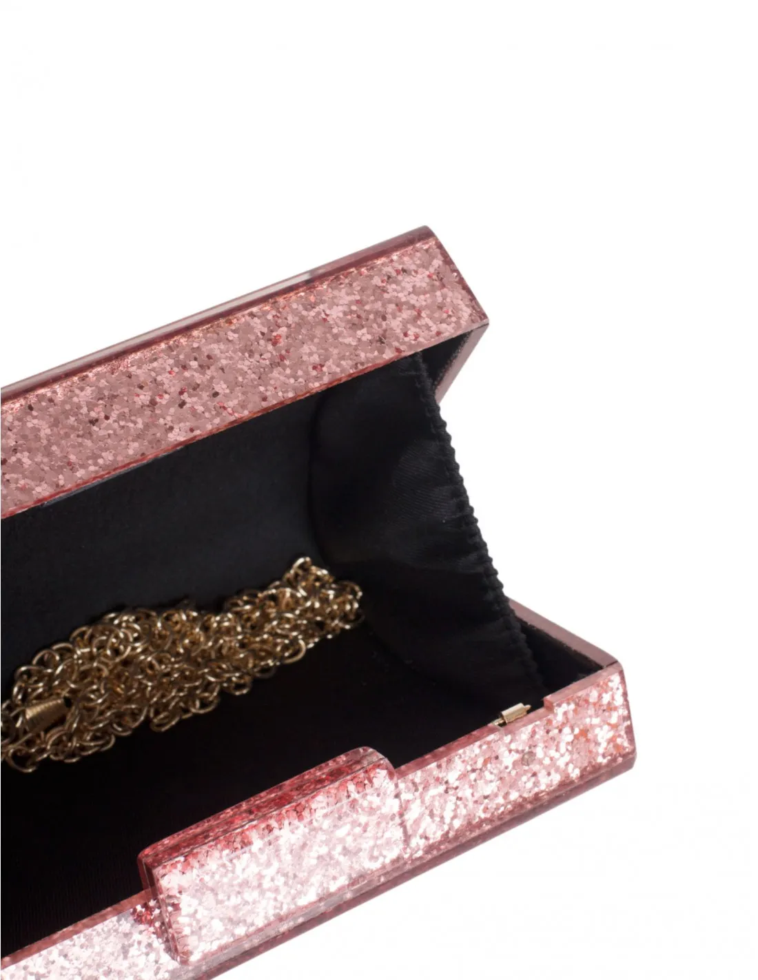 Bolso Fiesta Oro Rosa Purpurina