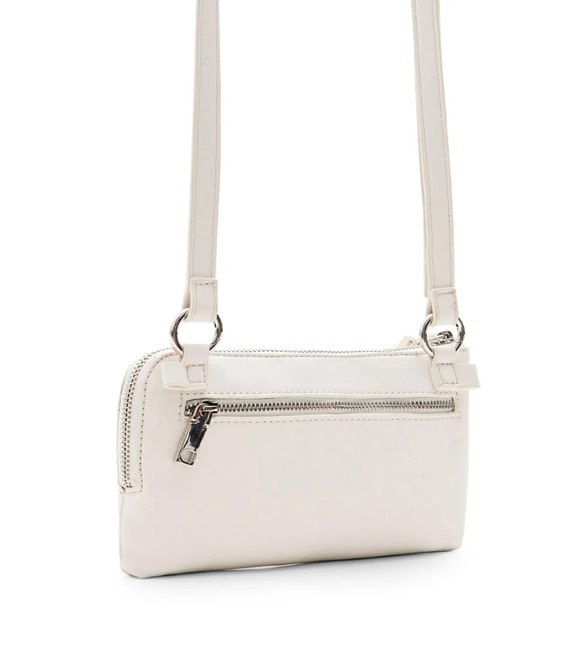 Bolso mini logo blanco roto