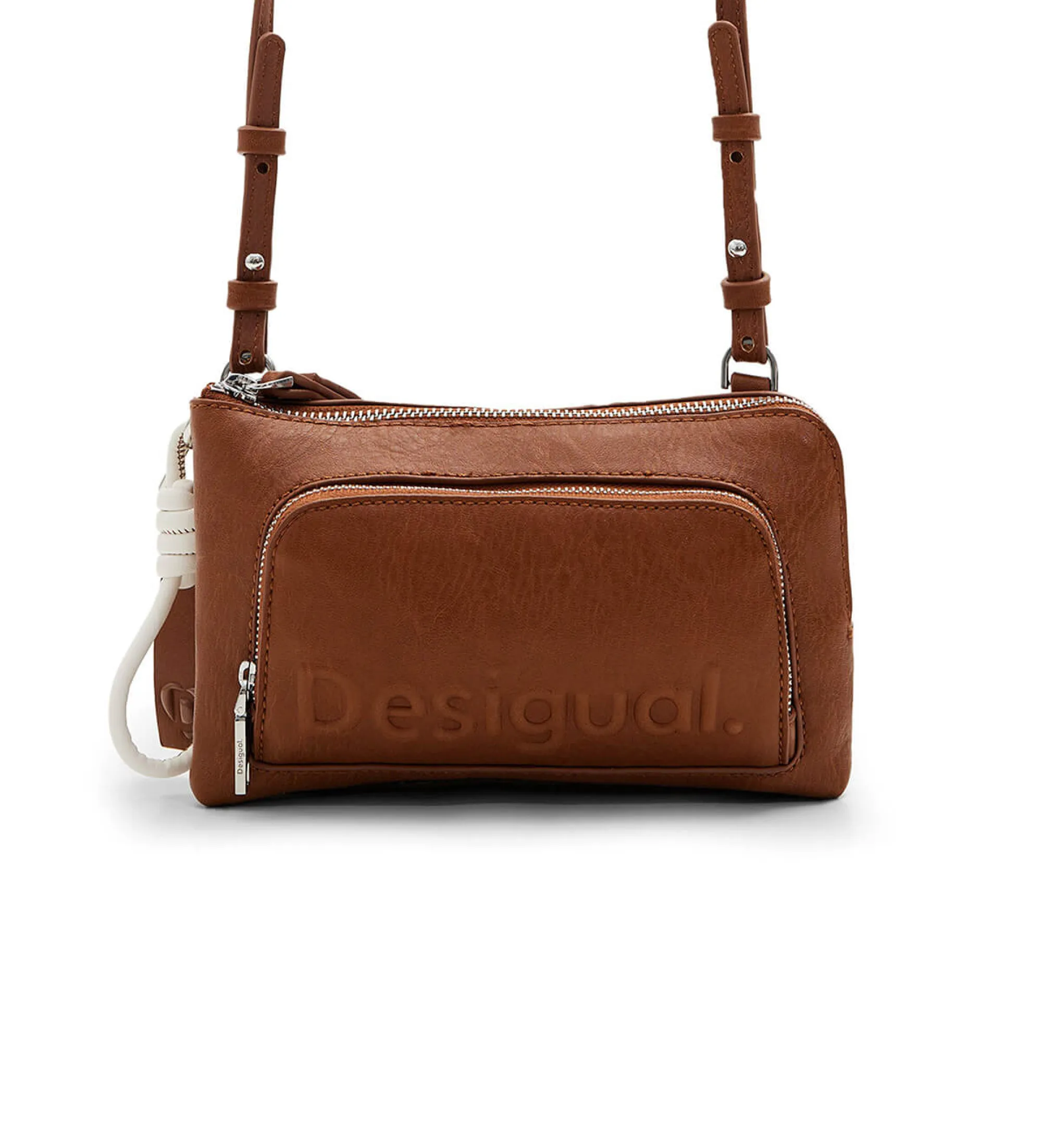 Bolso mini logo marrón