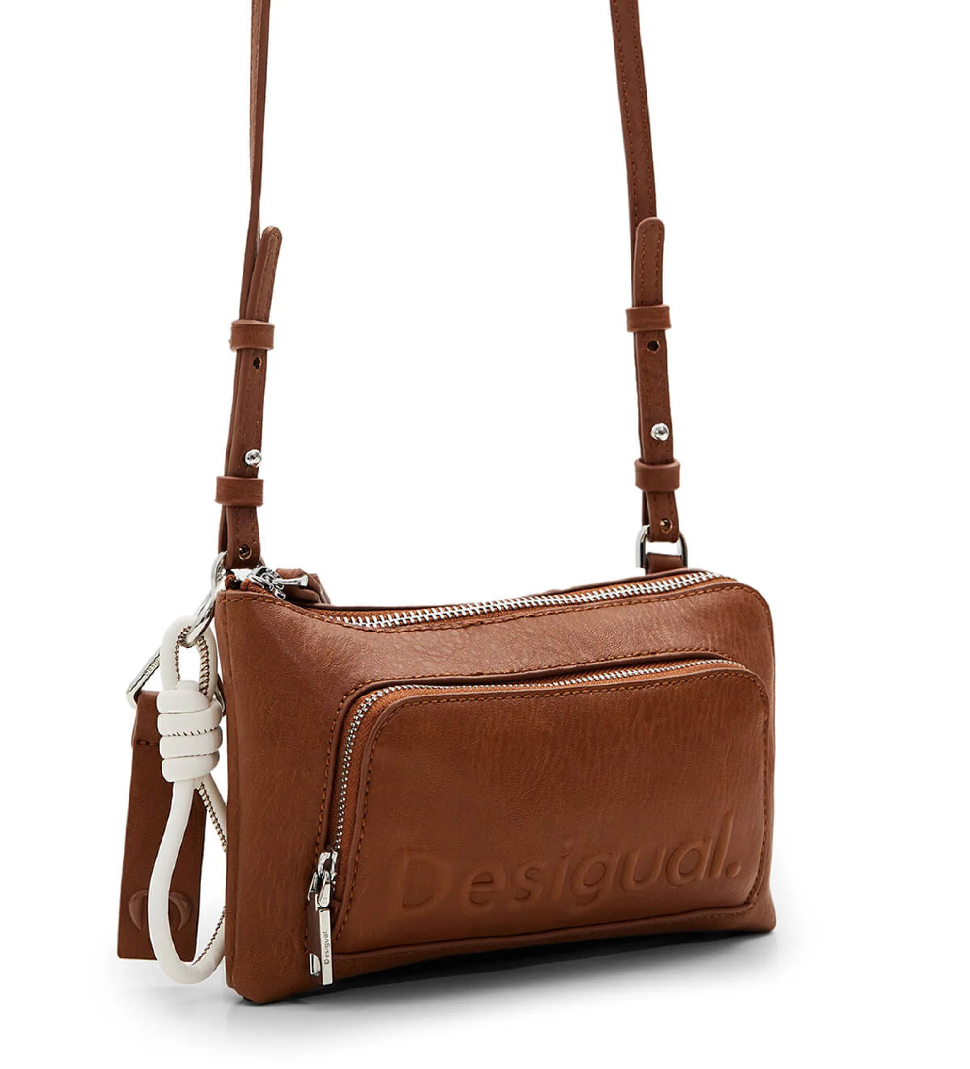 Bolso mini logo marrón