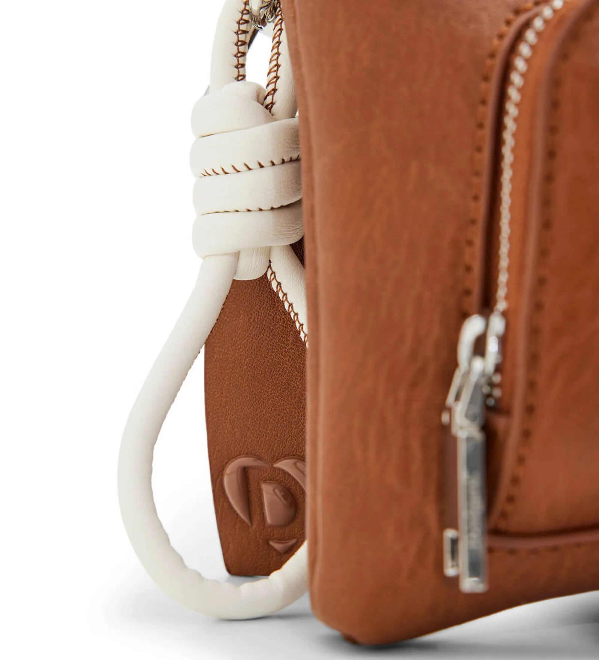 Bolso mini logo marrón