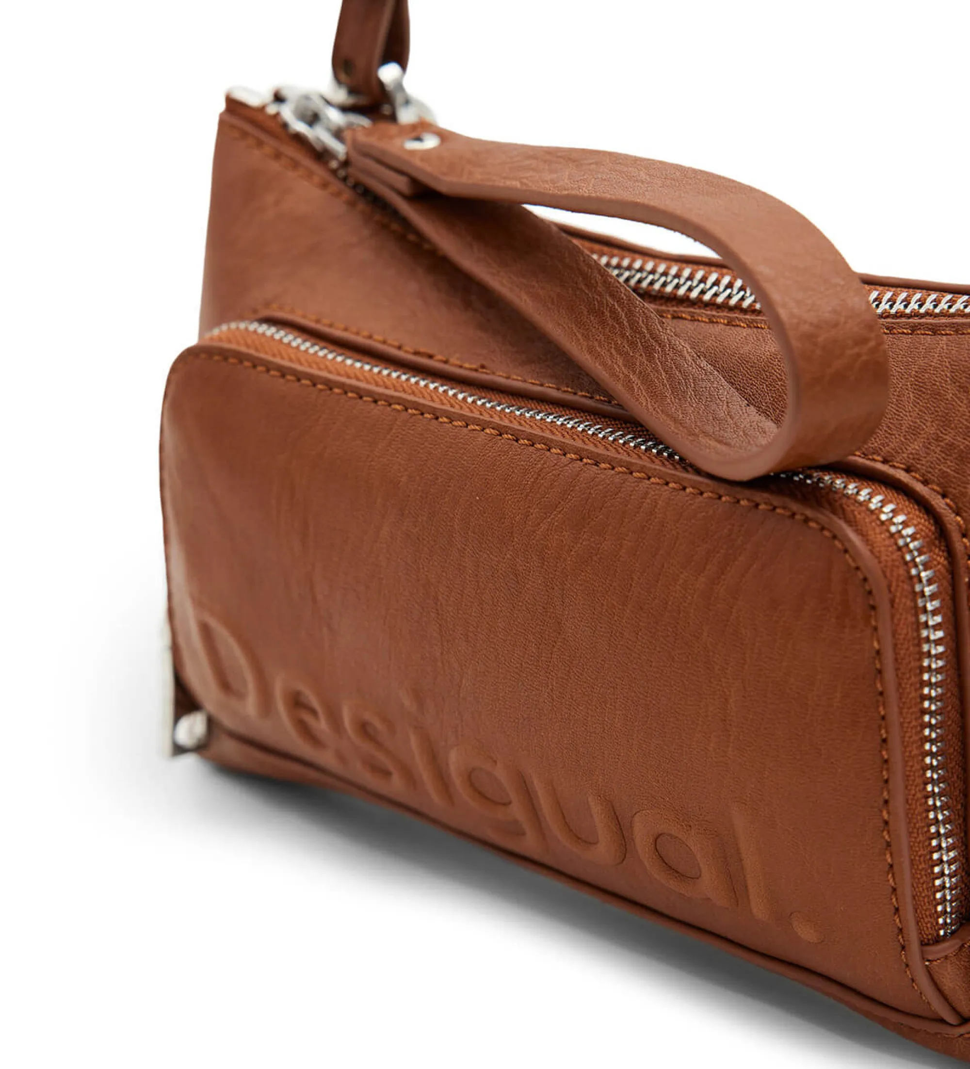 Bolso mini logo marrón