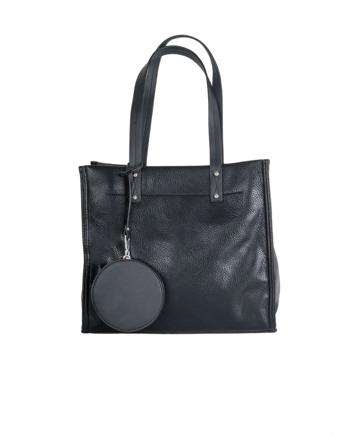 Bolso Shopper Negro Con Monedero