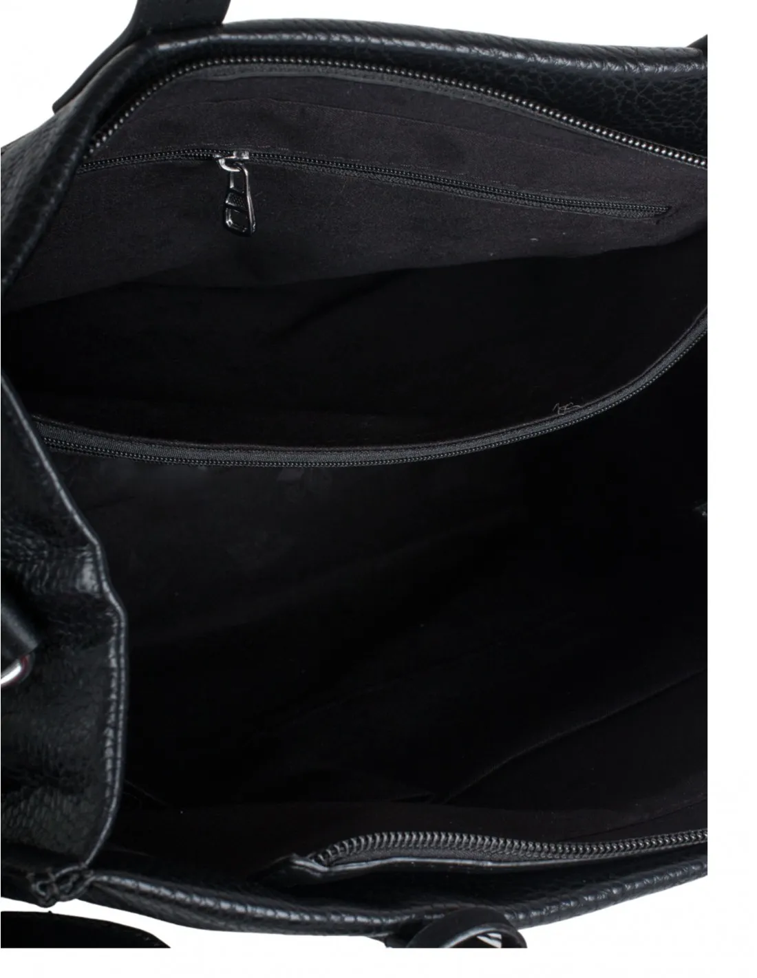 Bolso Shopper Negro Con Monedero