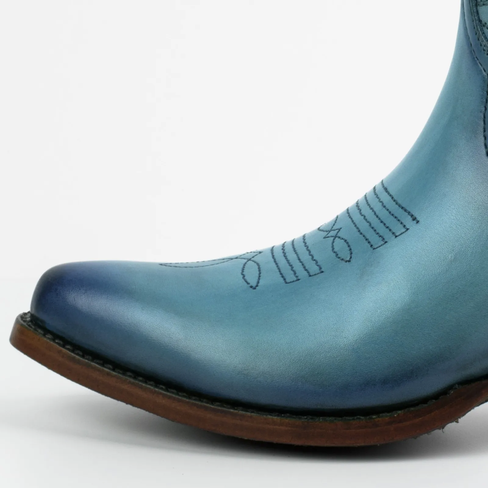 Bota cowboy azul señora
