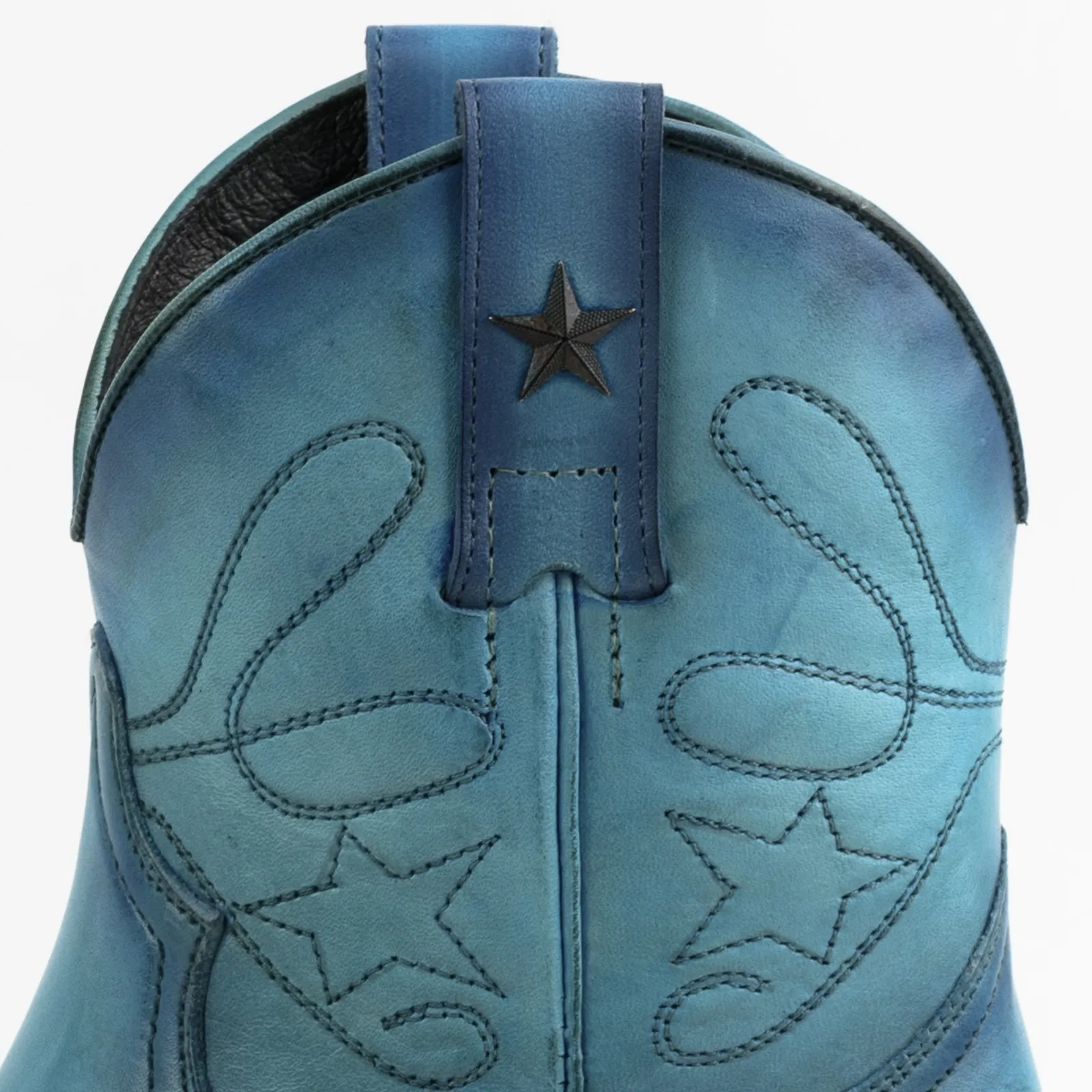 Bota cowboy azul señora
