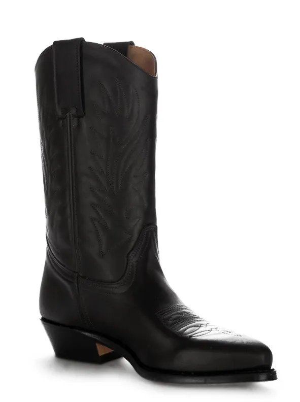 Bota vaquera piel negra
