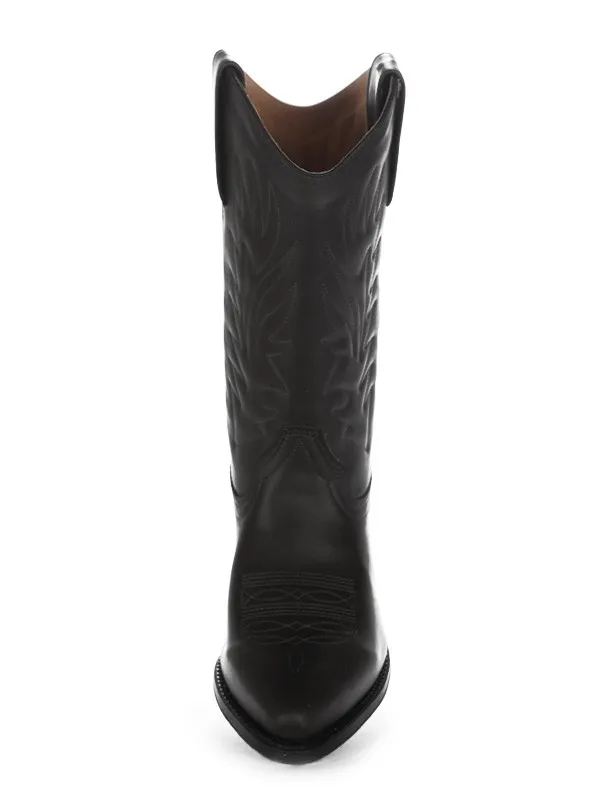 Bota vaquera piel negra
