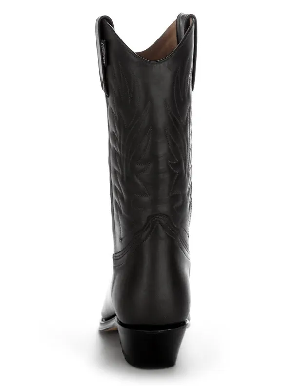 Bota vaquera piel negra

