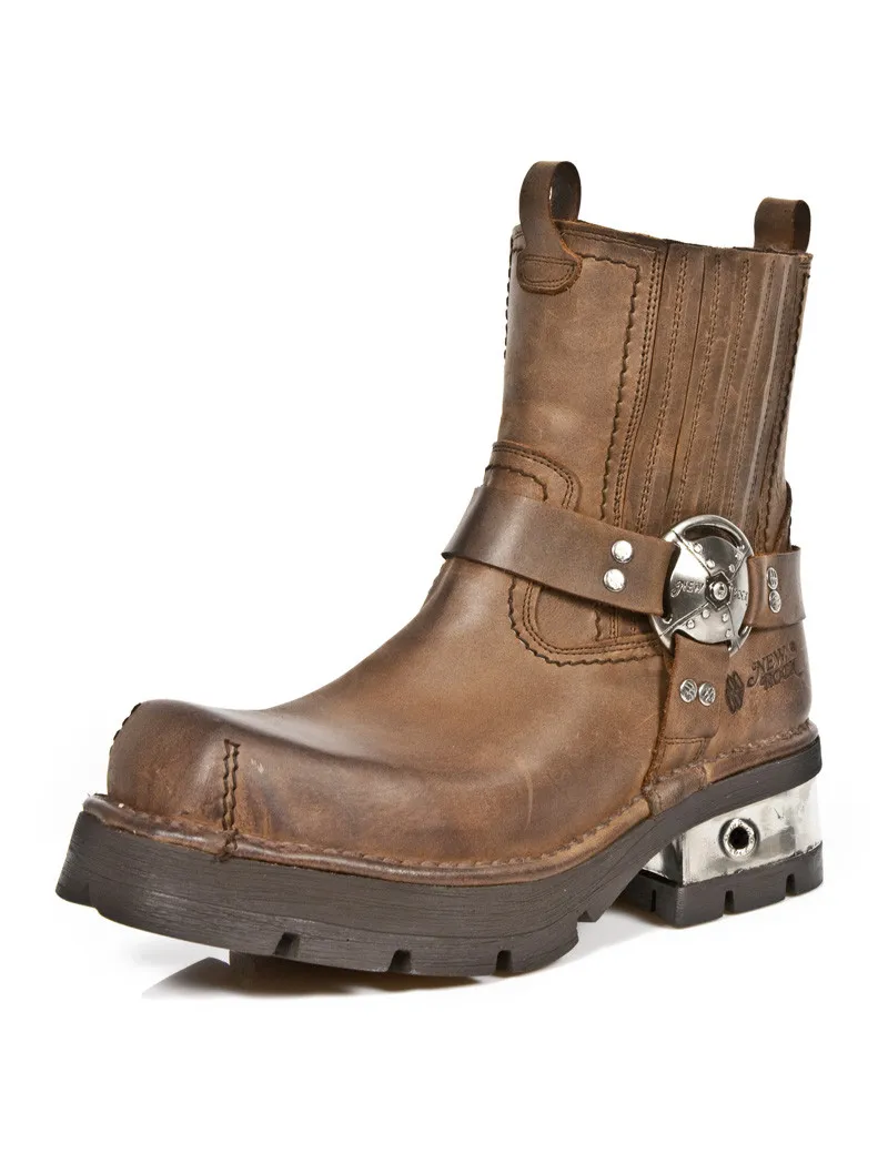 BOTAS AVIADOR DE PIEL MARRON TACON ACERO COWBOY