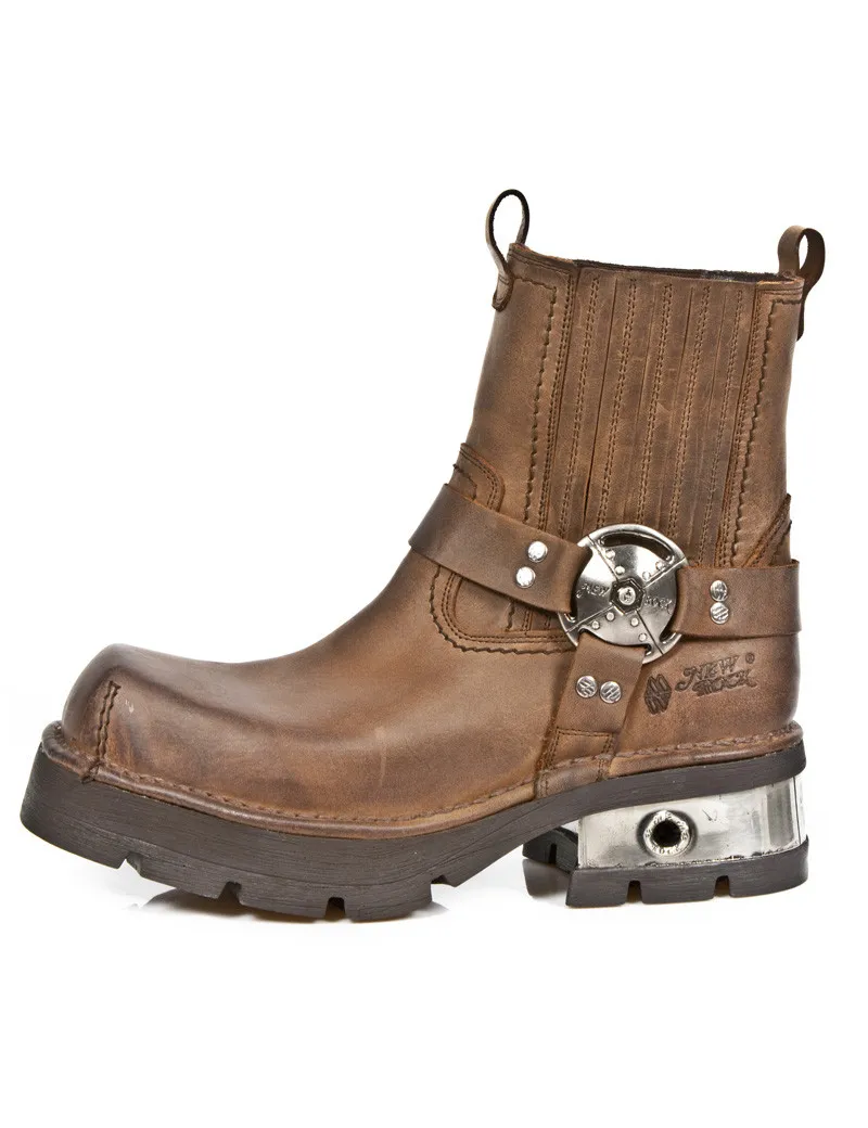 BOTAS AVIADOR DE PIEL MARRON TACON ACERO COWBOY