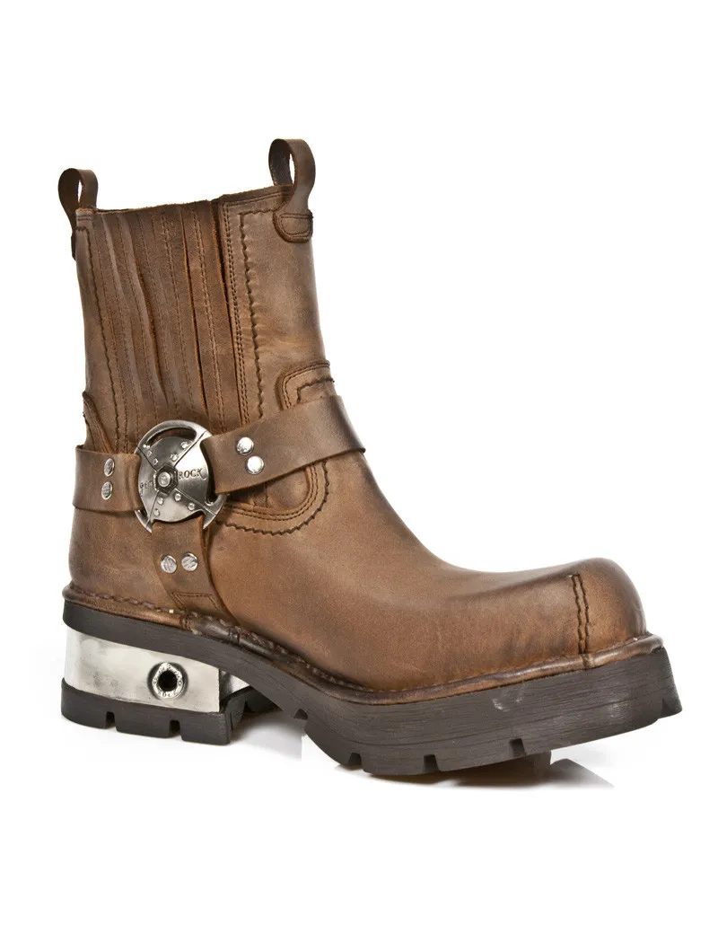 BOTAS AVIADOR DE PIEL MARRON TACON ACERO COWBOY