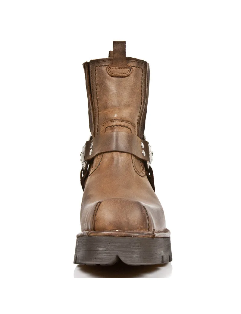 BOTAS AVIADOR DE PIEL MARRON TACON ACERO COWBOY