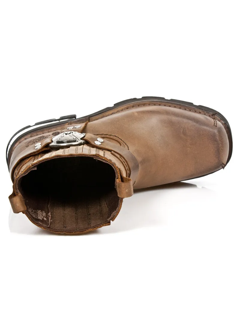 BOTAS AVIADOR DE PIEL MARRON TACON ACERO COWBOY
