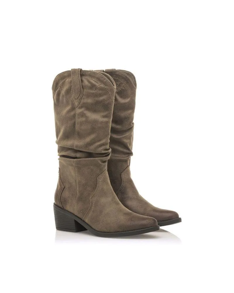  Botas Cowboy Mujer Beige 51971 COWBOY