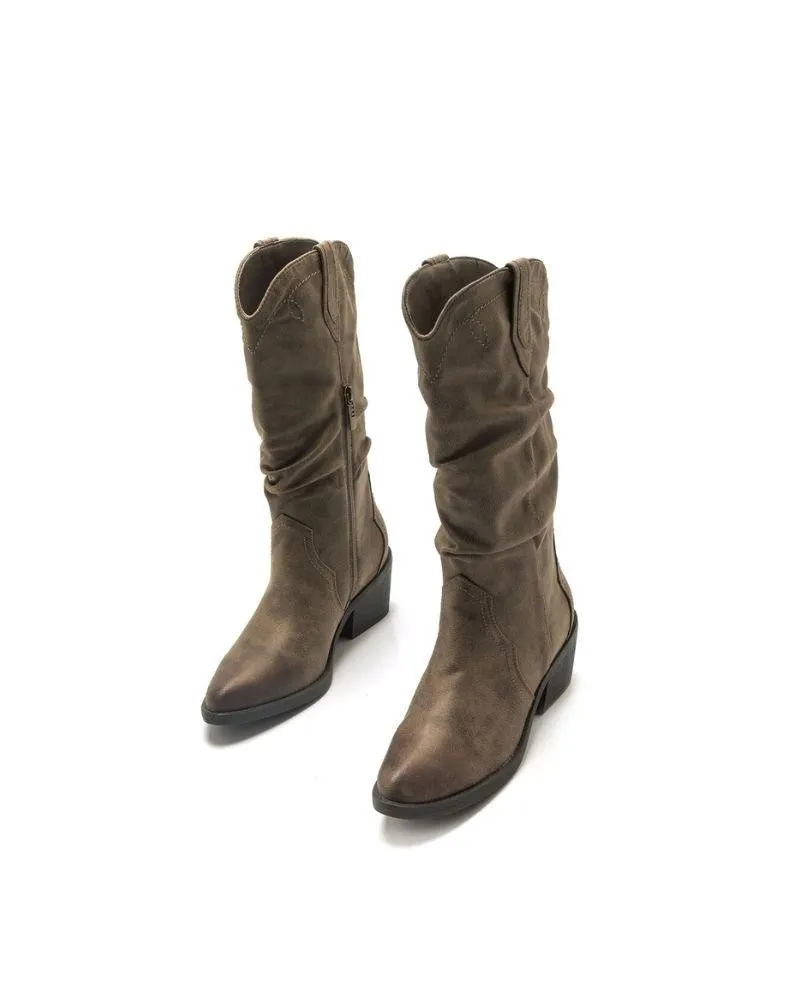  Botas Cowboy Mujer Beige 51971 COWBOY