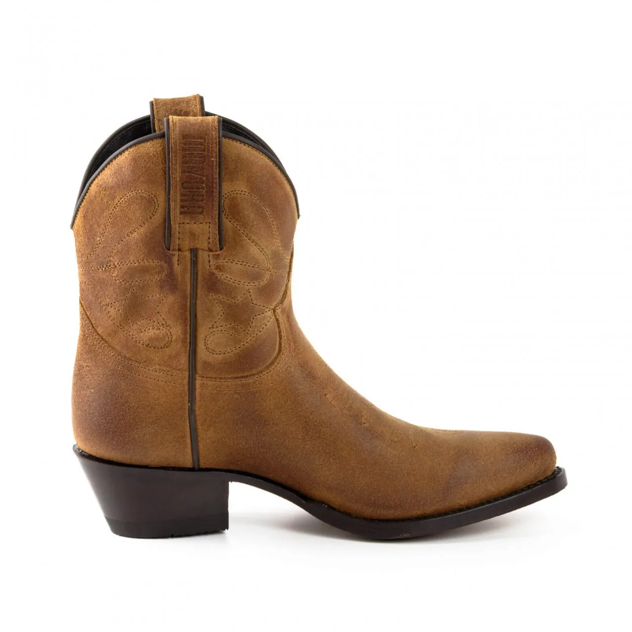 Botin cowboy camel mujer
