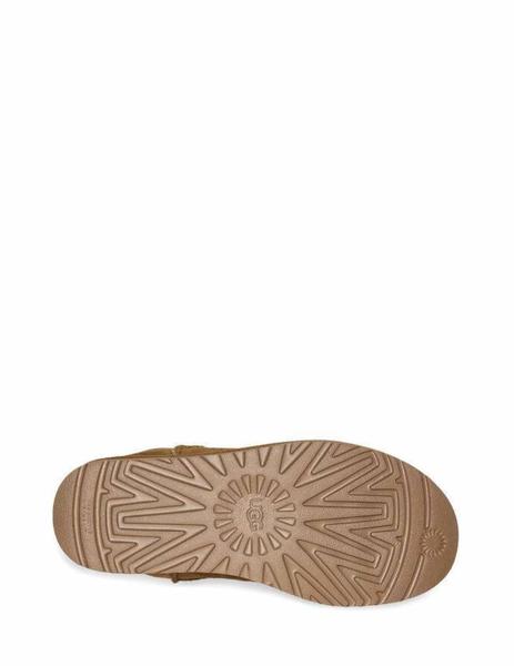 botín ugg classic mini rubber logo camel