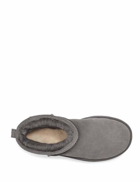 botín ugg classic mini rubber logo gris