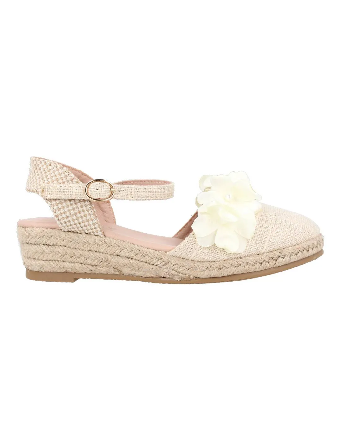 BUBBLE KIDS VALENCIANA CUñA FLORES HEBILLA BEIGE