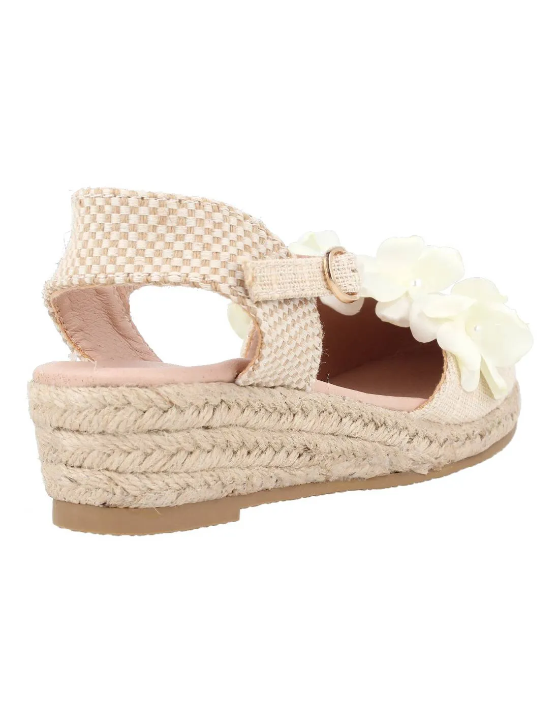 BUBBLE KIDS VALENCIANA CUñA FLORES HEBILLA BEIGE