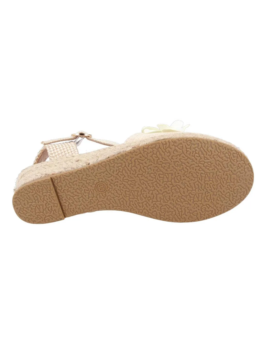 BUBBLE KIDS VALENCIANA CUñA FLORES HEBILLA BEIGE