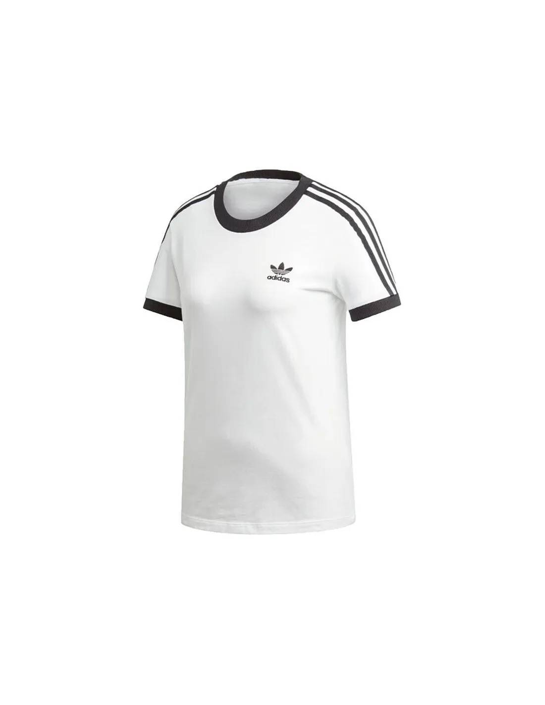 Camiseta adidas 3 Bandas Mujer Blanco