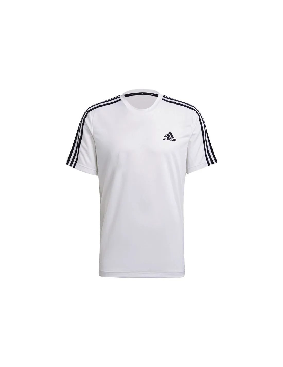 Camiseta Adidas Aeroready D2M Sport 3 Bandas M White