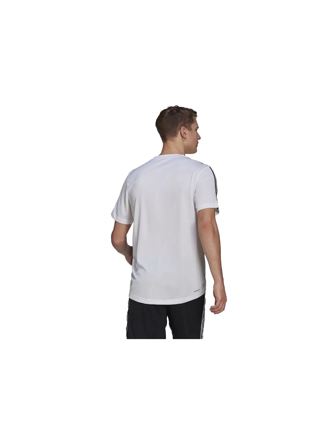 Camiseta Adidas Aeroready D2M Sport 3 Bandas M White