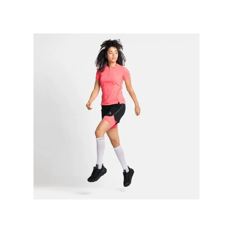 Camiseta de 1/2 cremallera Odlo Axalp Trail (siesta) Mujer