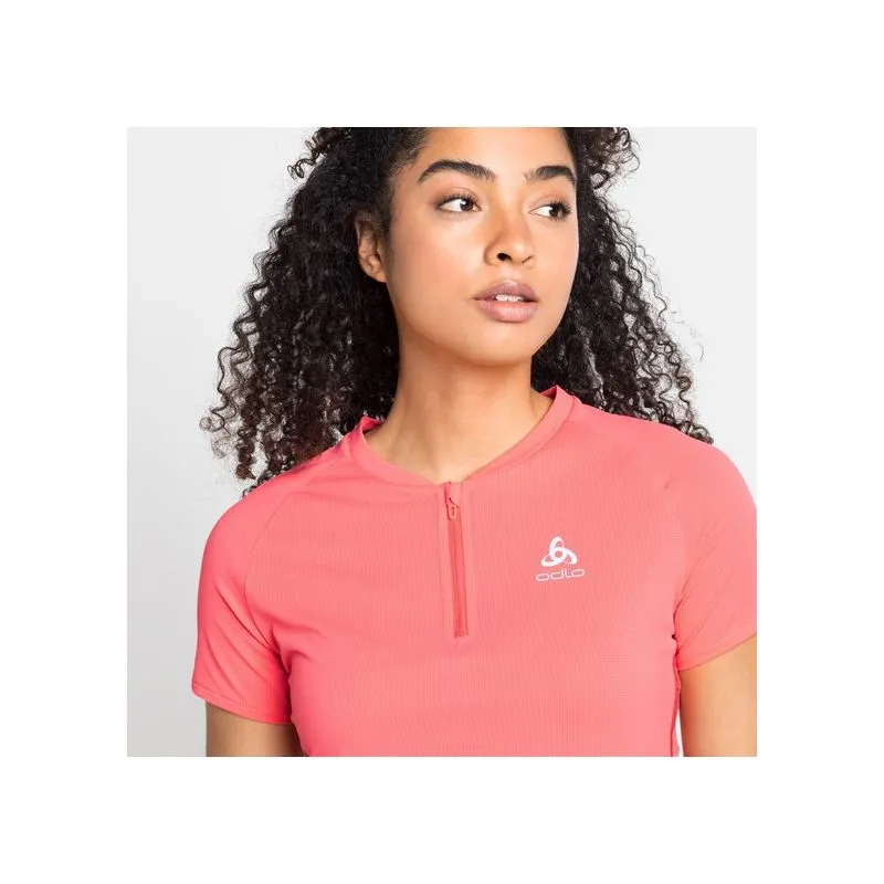 Camiseta de 1/2 cremallera Odlo Axalp Trail (siesta) Mujer