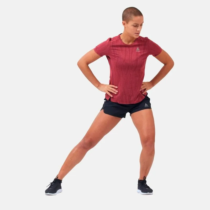 Camiseta de cuello redondo Odlo Zeroweight Enginee (paradise pink melange) mujer