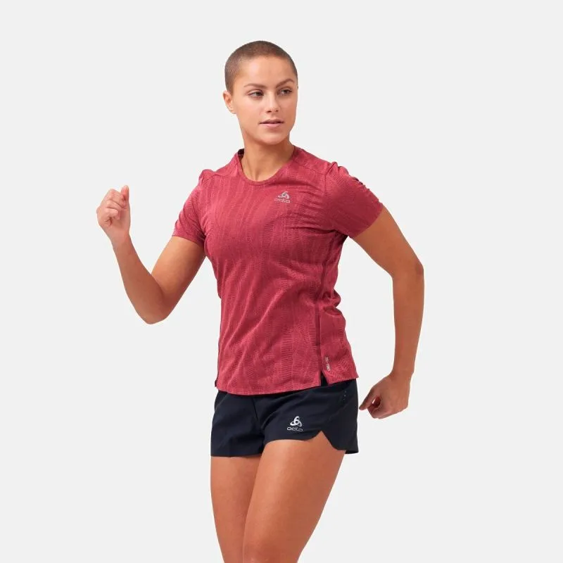 Camiseta de cuello redondo Odlo Zeroweight Enginee (paradise pink melange) mujer