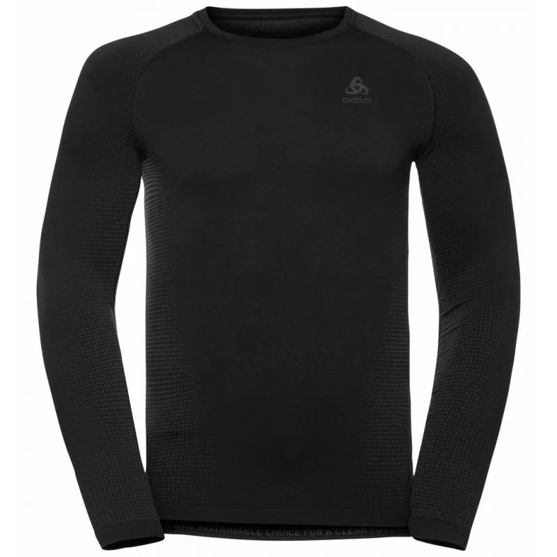 Camiseta de manga larga Odlo Performance Warm Eco (Negro/Nuevo Odlo gris grafito) Hombre