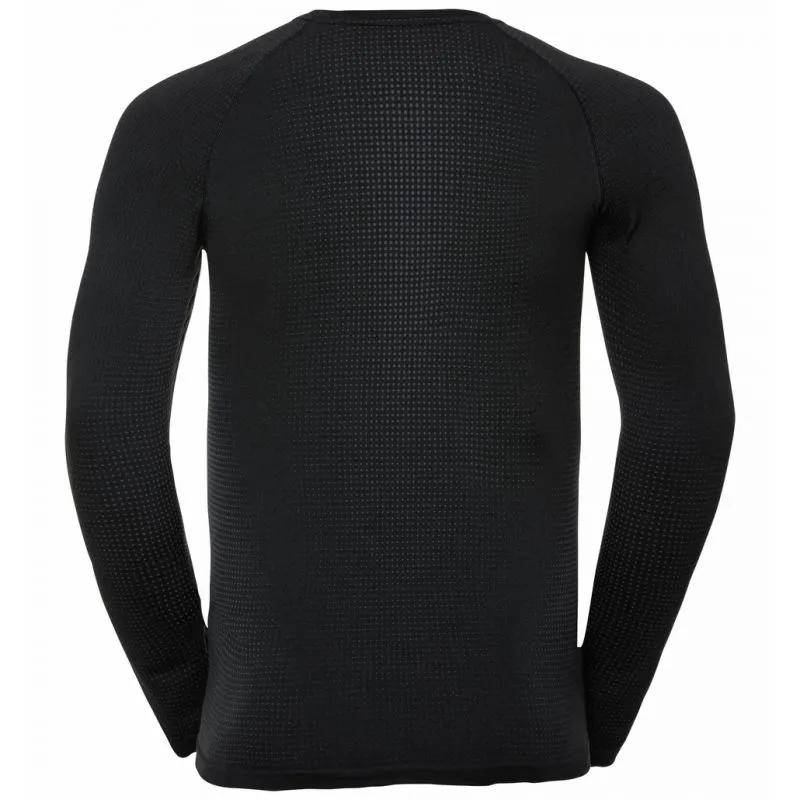 Camiseta de manga larga Odlo Performance Warm Eco (Negro/Nuevo Odlo gris grafito) Hombre